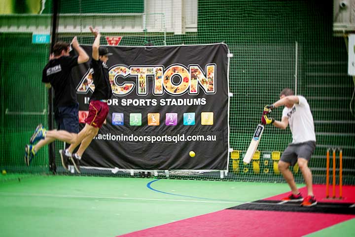 Indoor Cricket in action