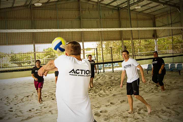 Volleyball in action